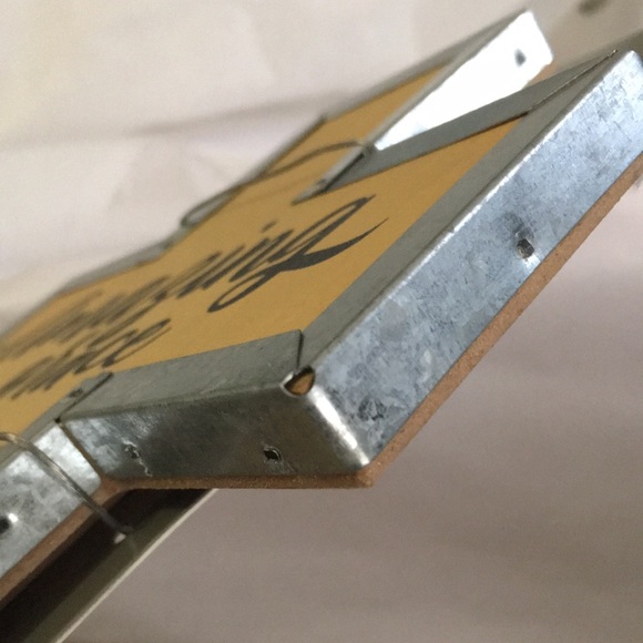 Wooden galvanized standing or wall cross “amazing grace how sweet the sound” NEW - Picture 5 of 17